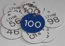 Traffolyte Valve Tags (Pack of 100) - Incl FREE TEXT Engraving